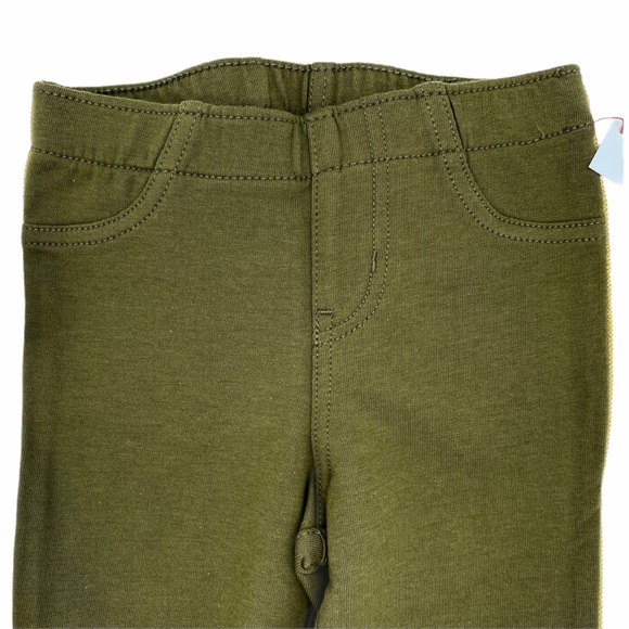 NWT Cat & Jack Army Green Gold Stripe Leggings, 3T - Picture 4 of 10